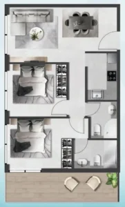 2 Bedrooms