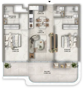 2 Bedrooms