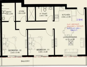 2 Bedrooms