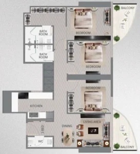 3 Bedrooms