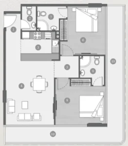 2 Bedrooms