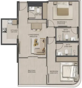 2 Bedrooms